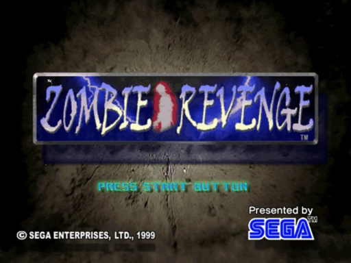 Zombie Revenge title screen for Sega Dreamcast
